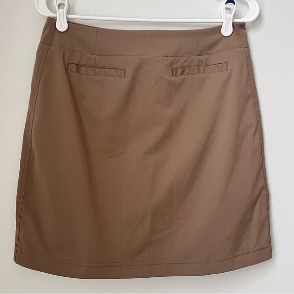 Tail Tech Brown Tennis and Golf A-Line Skort with Zipper Pockets Size 8 - Picture 5 of 8